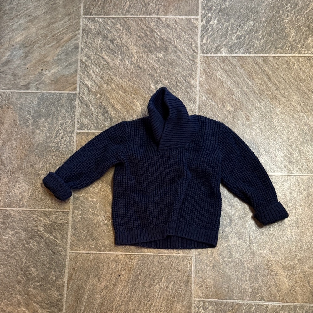 Janie and Jack Navy Knit Sweater